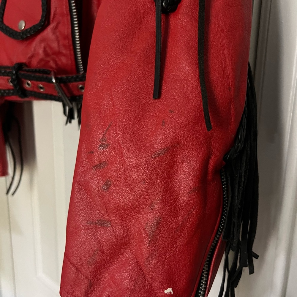 Vintage Leather Western Biker Jacket - Picture 5 of 6